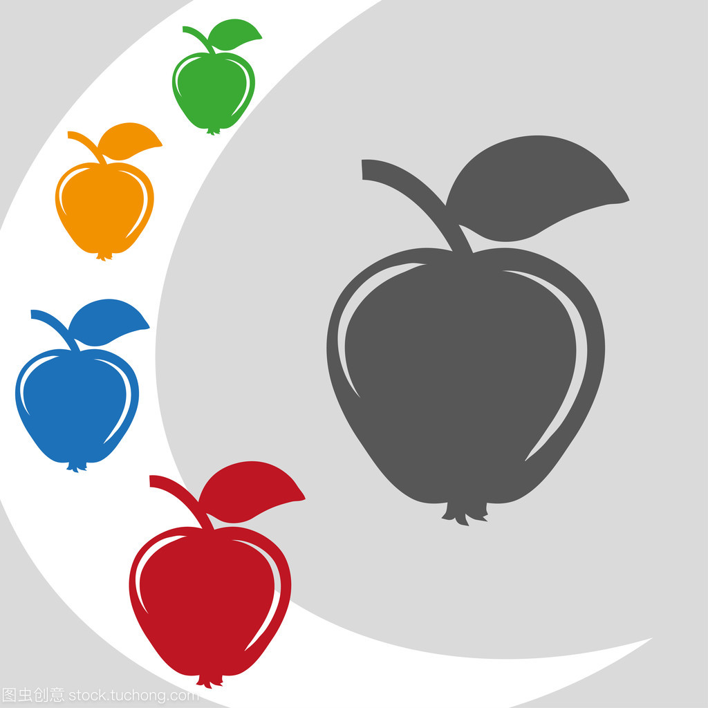 现代果品徽标 品味与自然的视觉交响